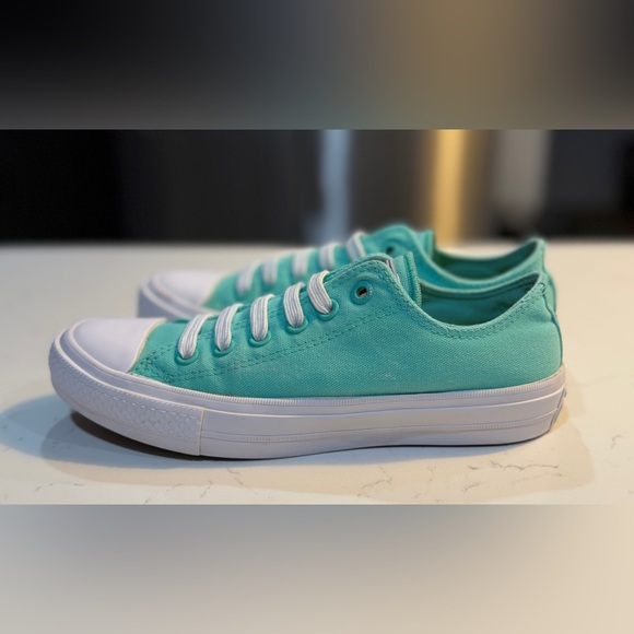 Converse All Star Chuck Taylor Unisex Turquoise Low Tops - Unisex Women: 7 Men:5 - Picture 6 of 13